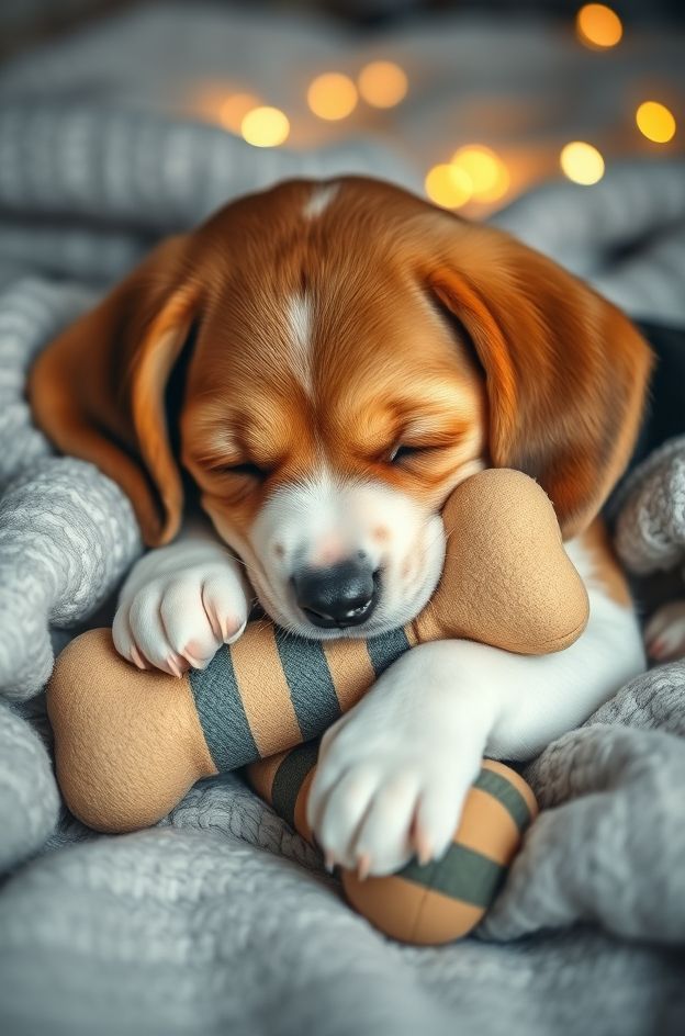 Download Puppy Bone Cuddle #CutePuppy