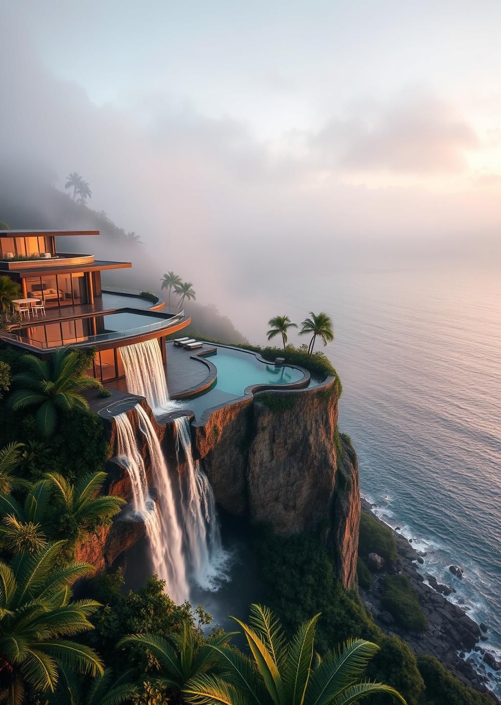 Cliffside Villa Waterfall Trends