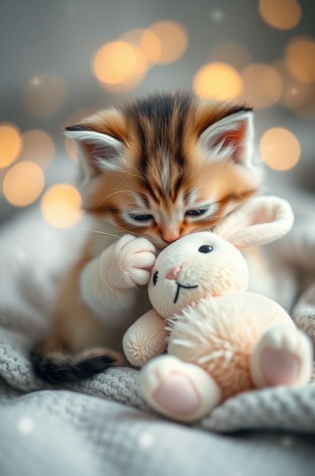 Grab Kitten Bunny Cuddle #AdorableCat