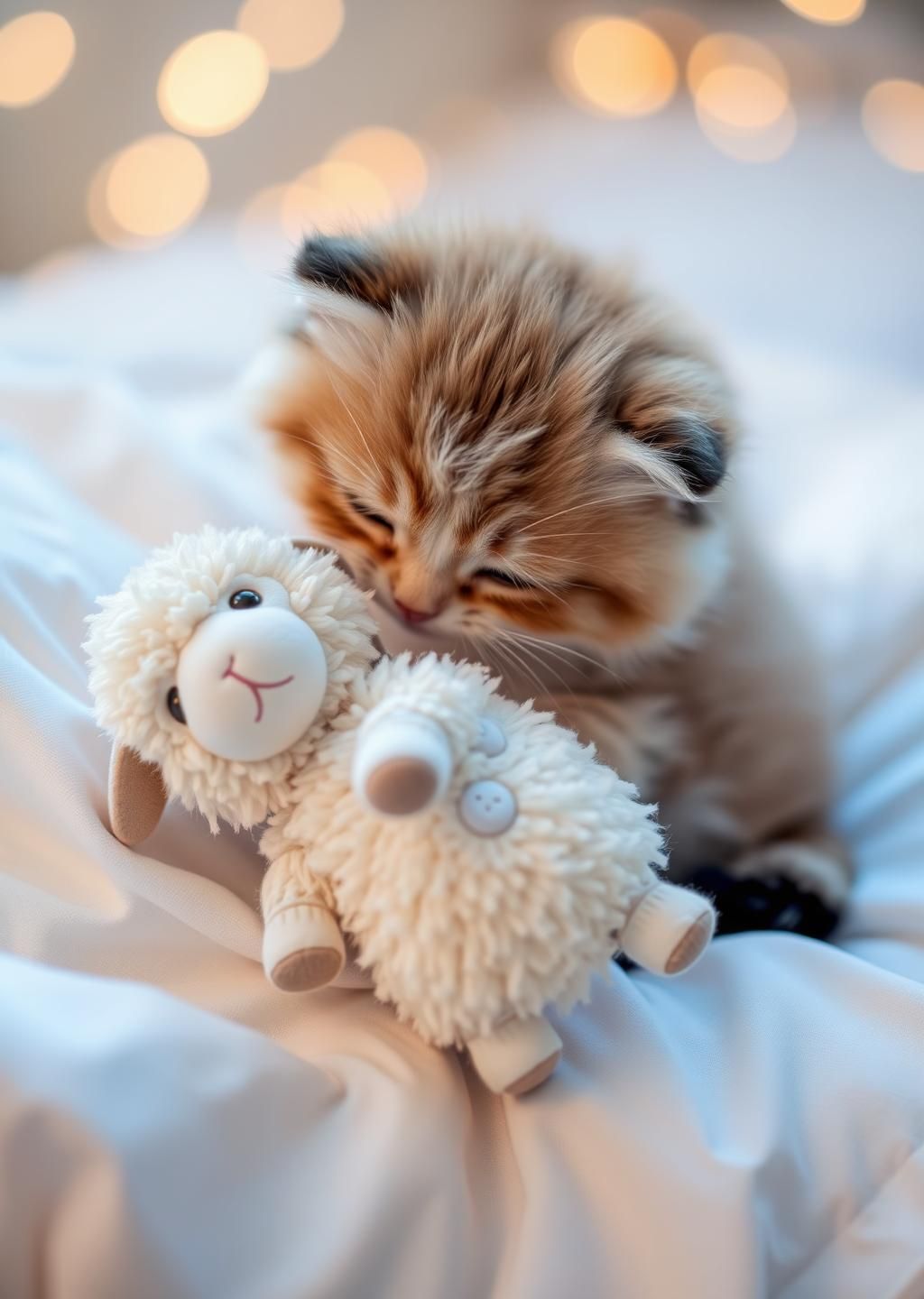 Grab Kitten Lamb Nap #AdorableCat