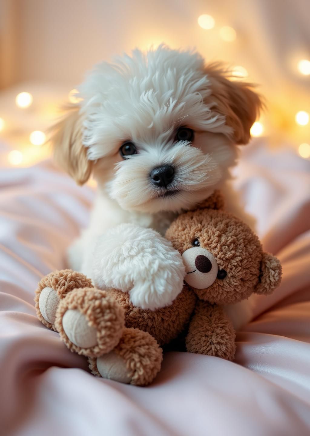 Grab Puppy Teddy Cuddle #CutePuppy