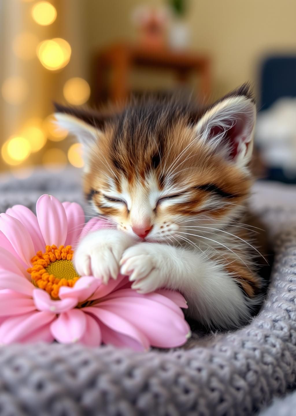 Get Kitten Flower Hug #KawaiiPet