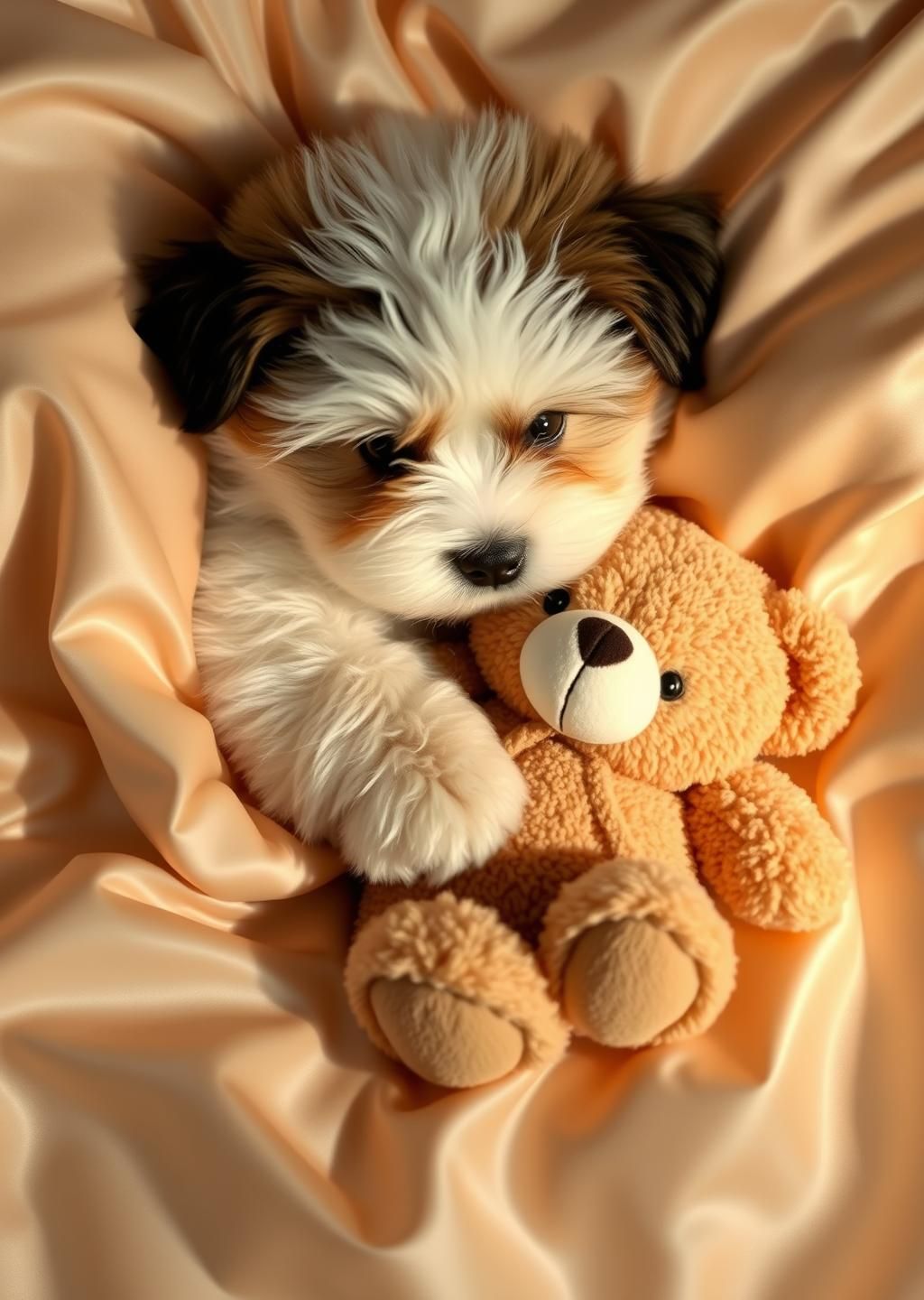 Grab Puppy Teddy Nap #CutePet
