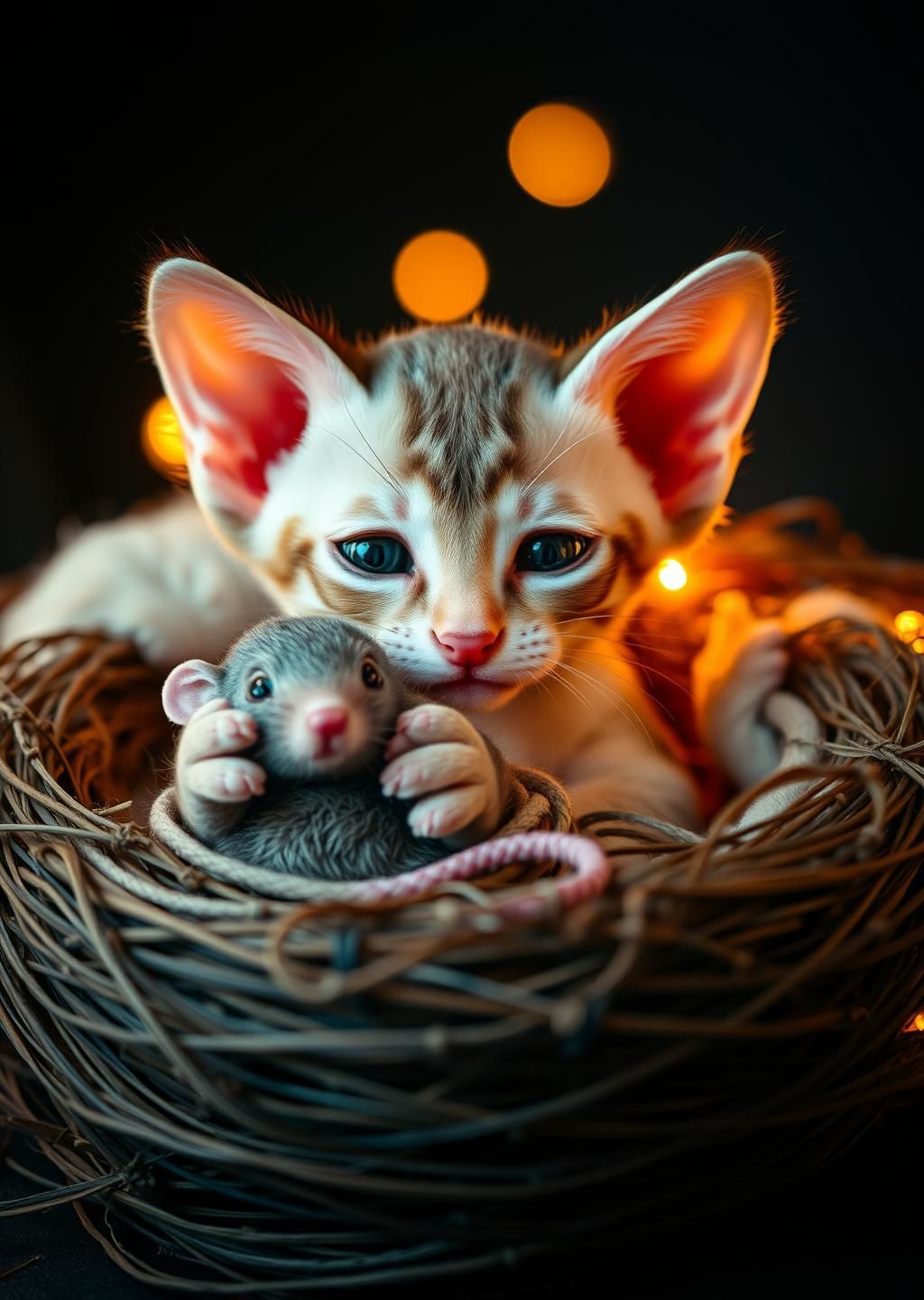 Get Kitten Mouse Cuddle #AdorableCat
