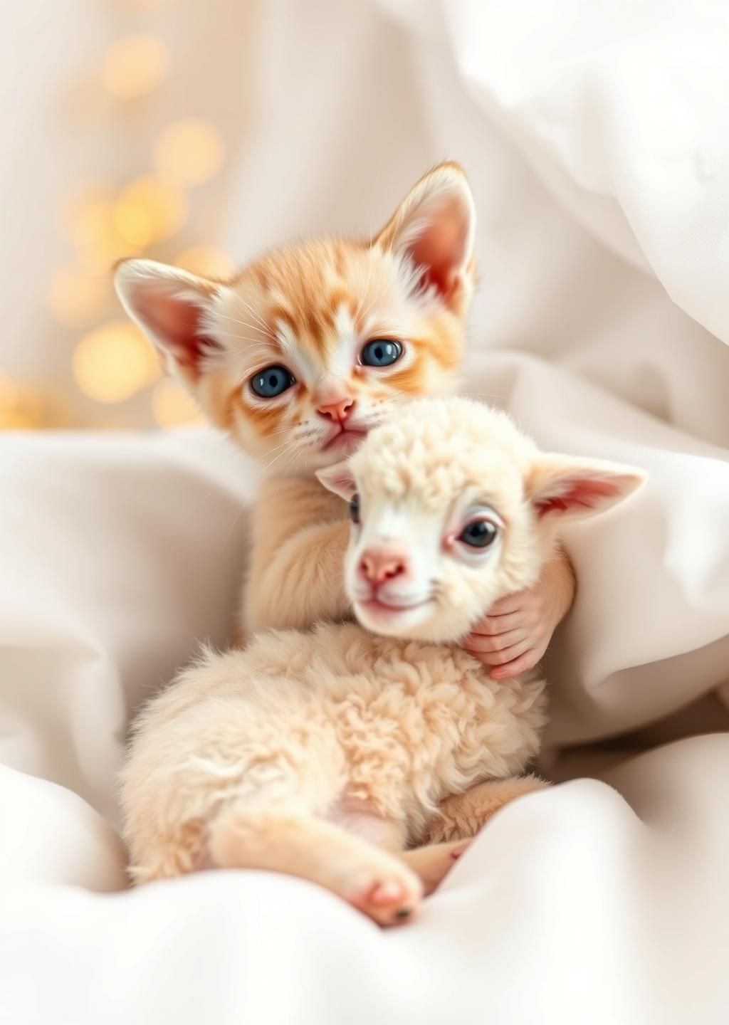 Grab Kitten Lamb Hug #KawaiiPet