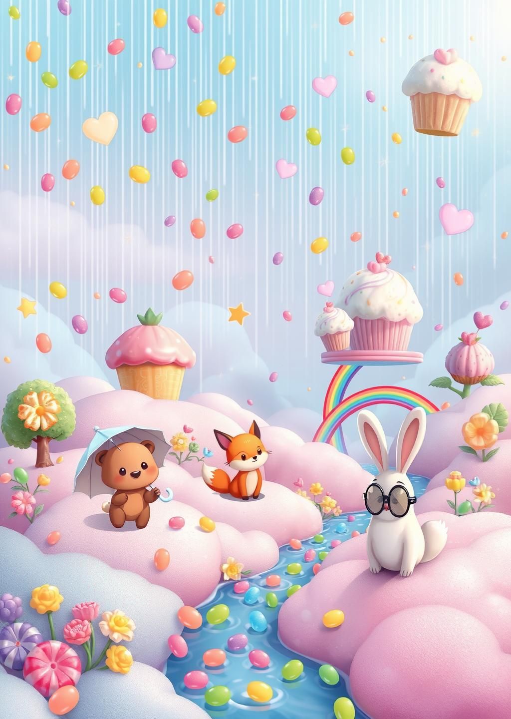 Whimsical Jellybean Rain Kingdom