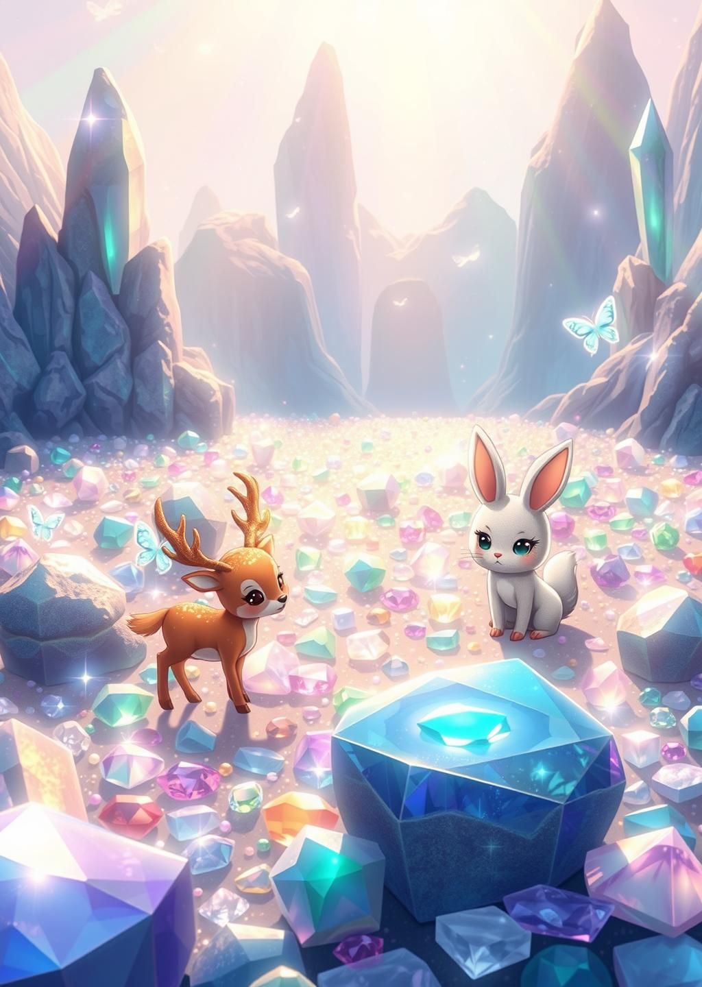 Sparkling Gemstone Valley Animals