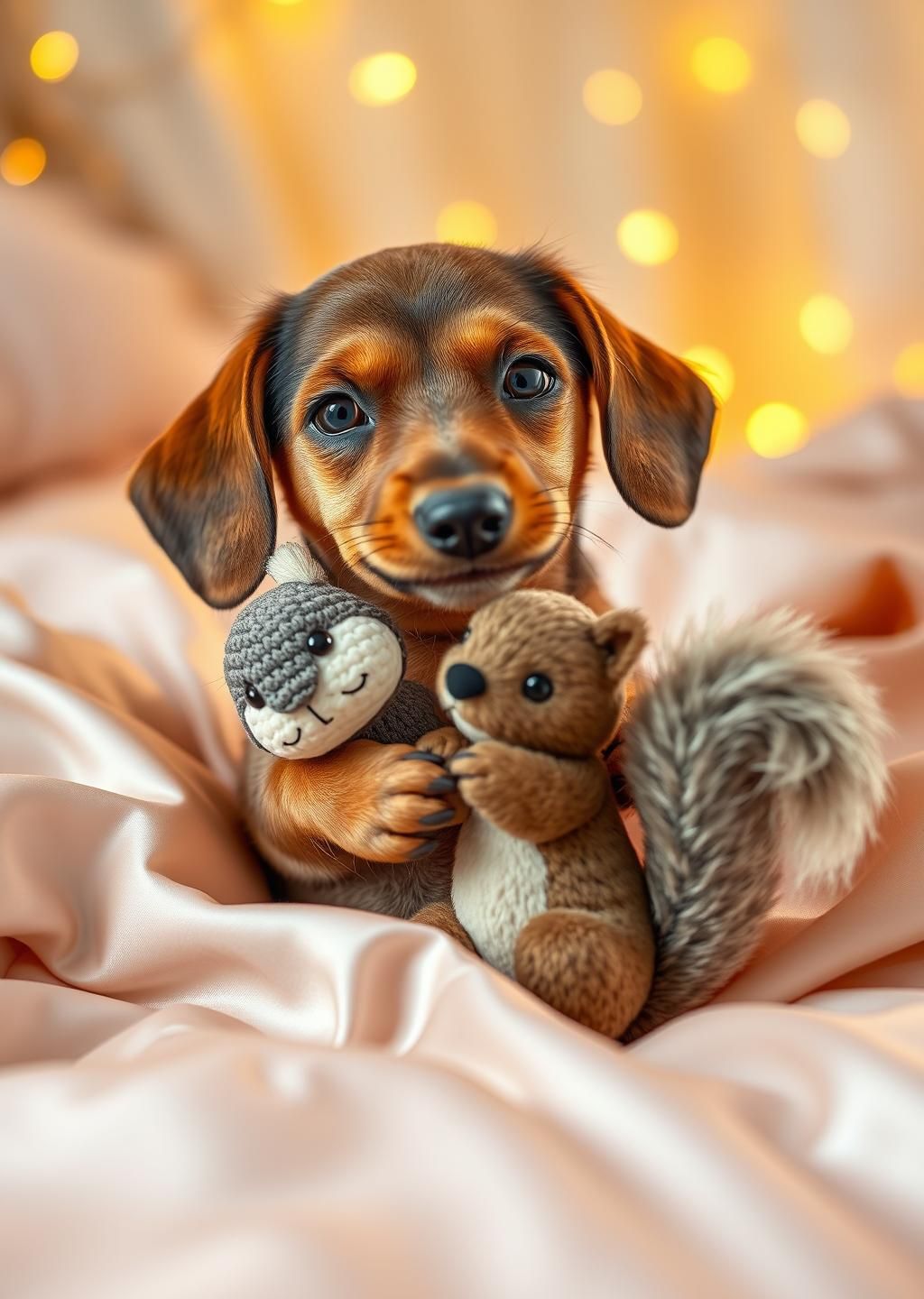 Get Puppy Squirrel Hug #CutePuppy