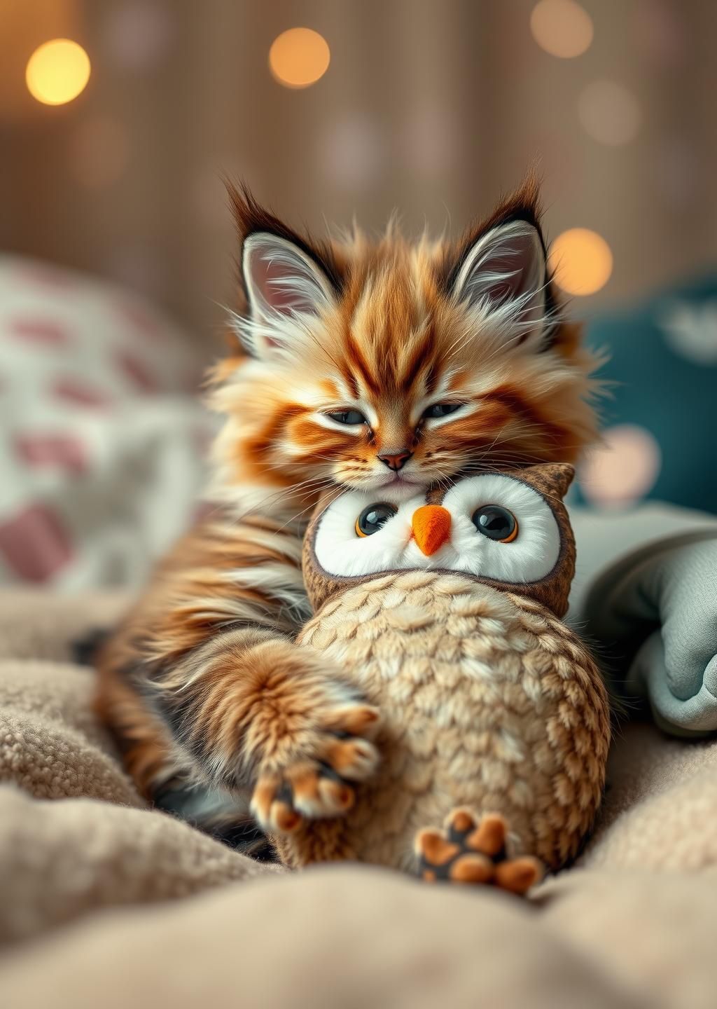Download Kitten Owl Nap #KawaiiCat