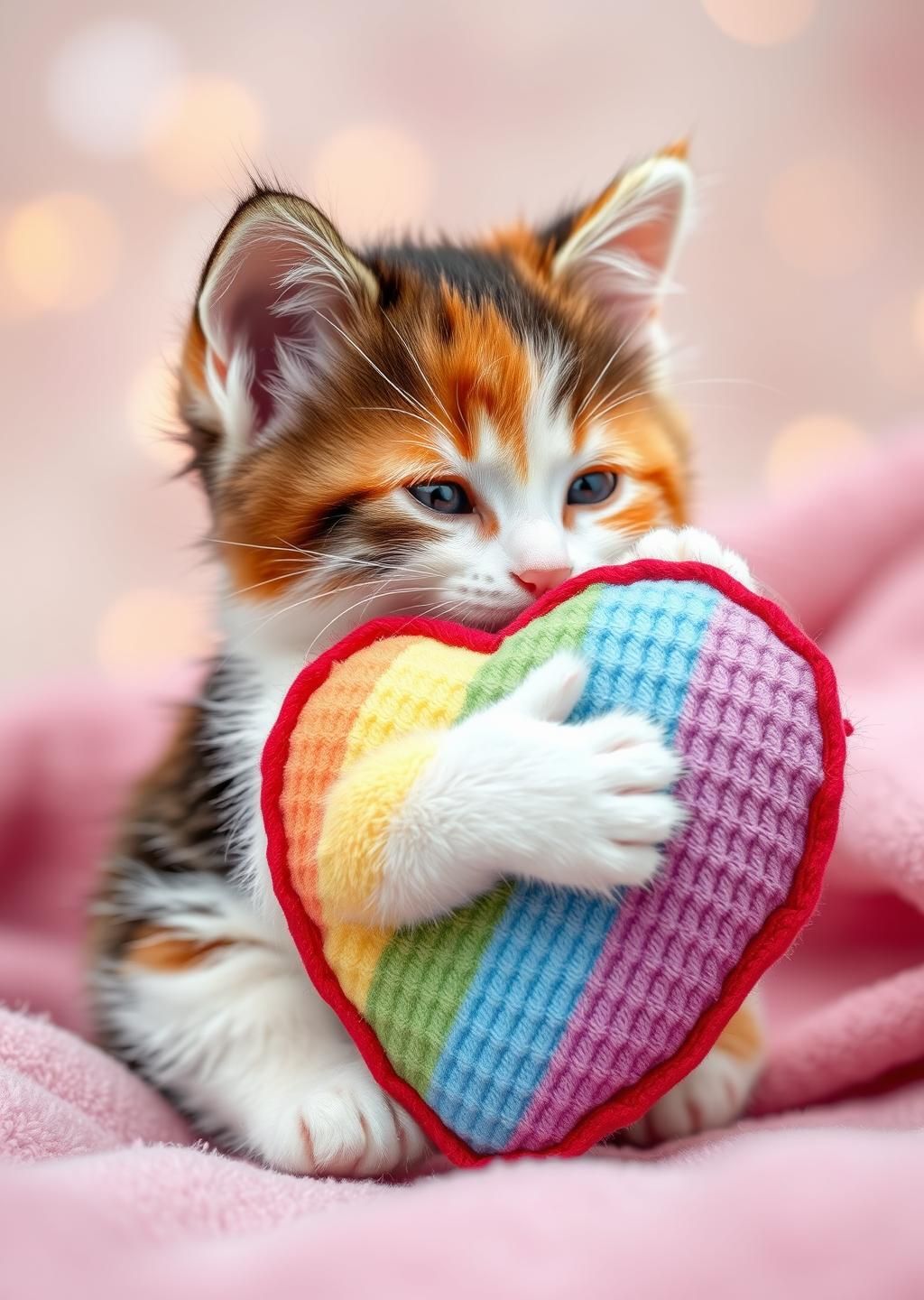 Download Kitten Rainbow Nap #AdorableCat