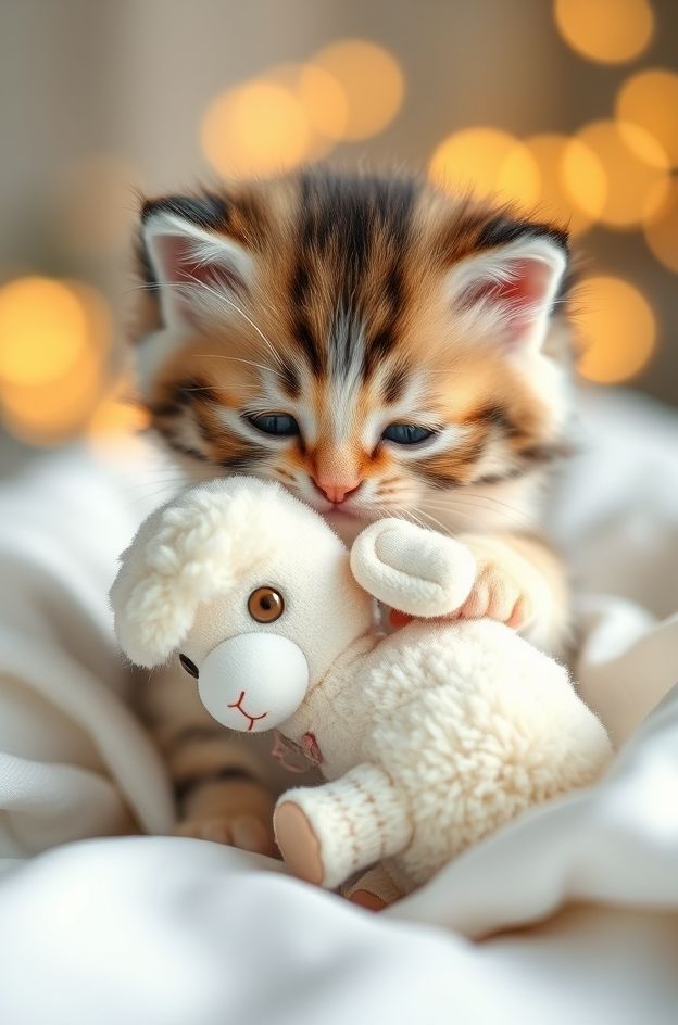 Grab Kitten Lamb Nap #AdorableCat