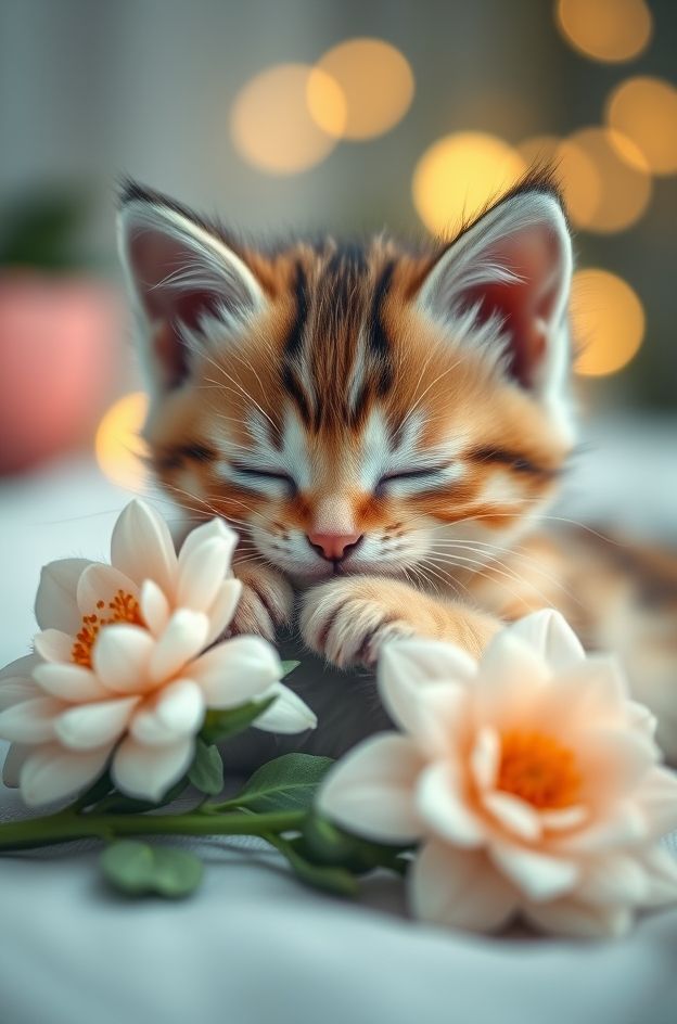 Get Kitten Flower Hug #KawaiiPet