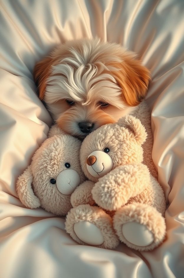 Grab Puppy Teddy Nap #CutePet
