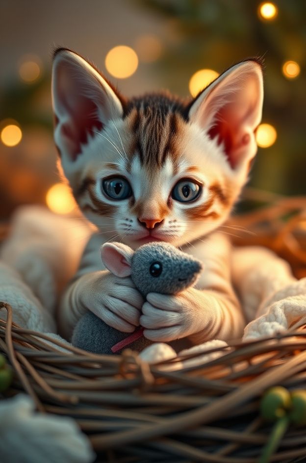 Get Kitten Mouse Cuddle #AdorableCat
