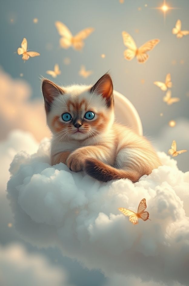 Grab Kitten Cloud Throne #AdorableCat