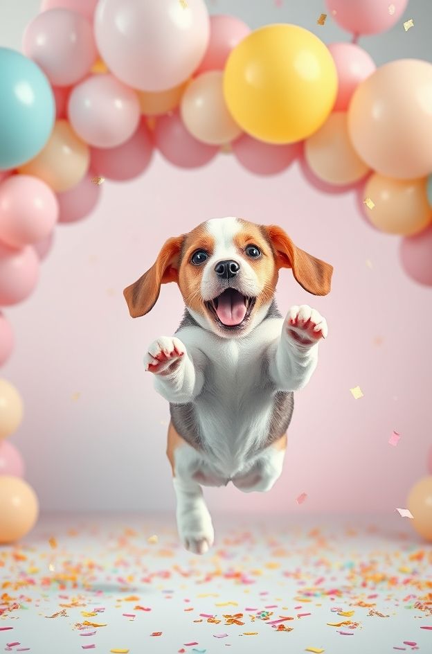 Download Puppy Rainbow Leap #CuteDog