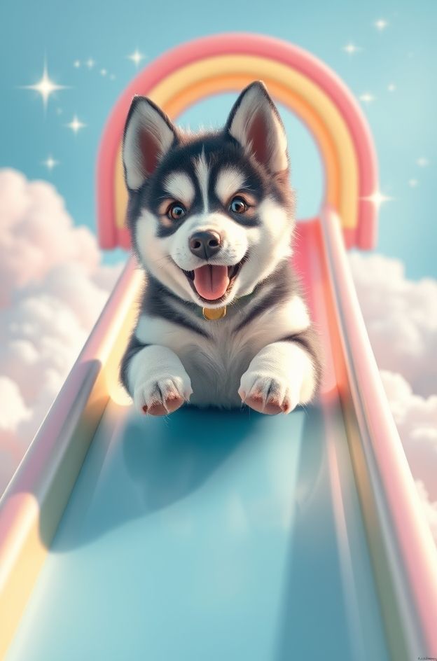 Download Puppy Rainbow Slide #CutePet