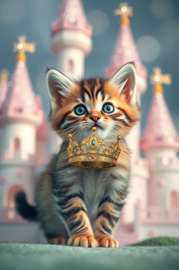 Download Kitten Castle Crown #KawaiiCat
