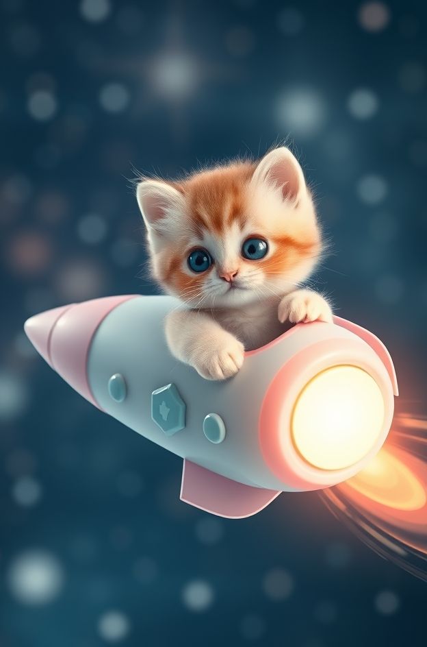 Get Kitten Rocket Ride #AdorableCat