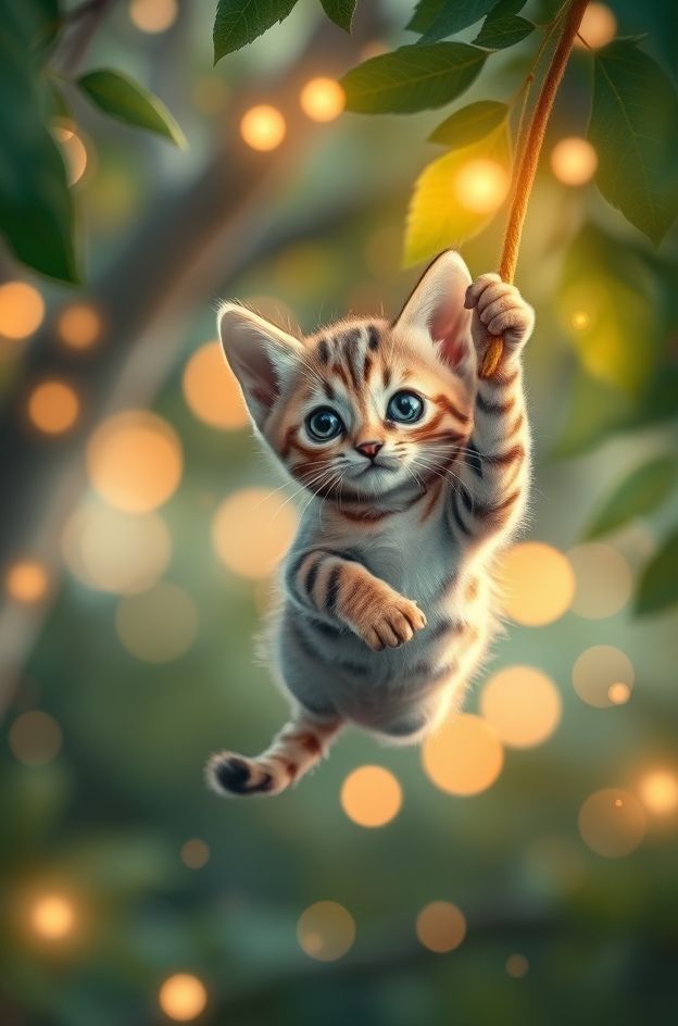 Grab Kitten Vine Swing #KawaiiCat
