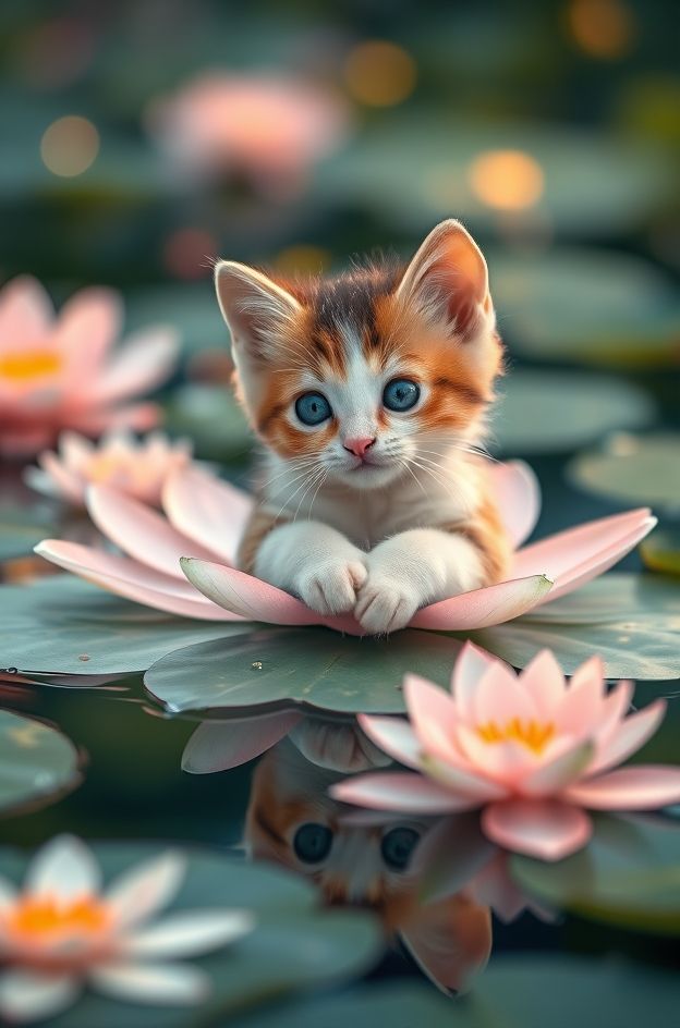 Download Kitten Lily Float #AdorableCat