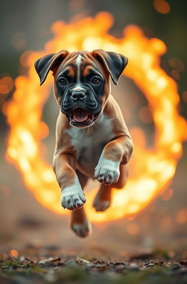 Download Puppy Fire Leap #CutePet