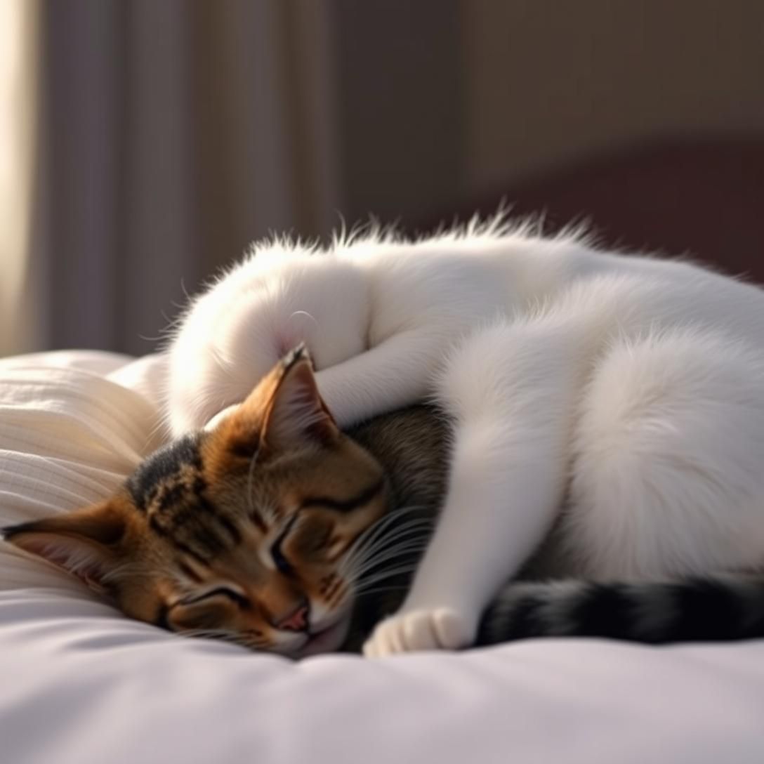 Soulful Cat Duo: Deep Sleep Serenity