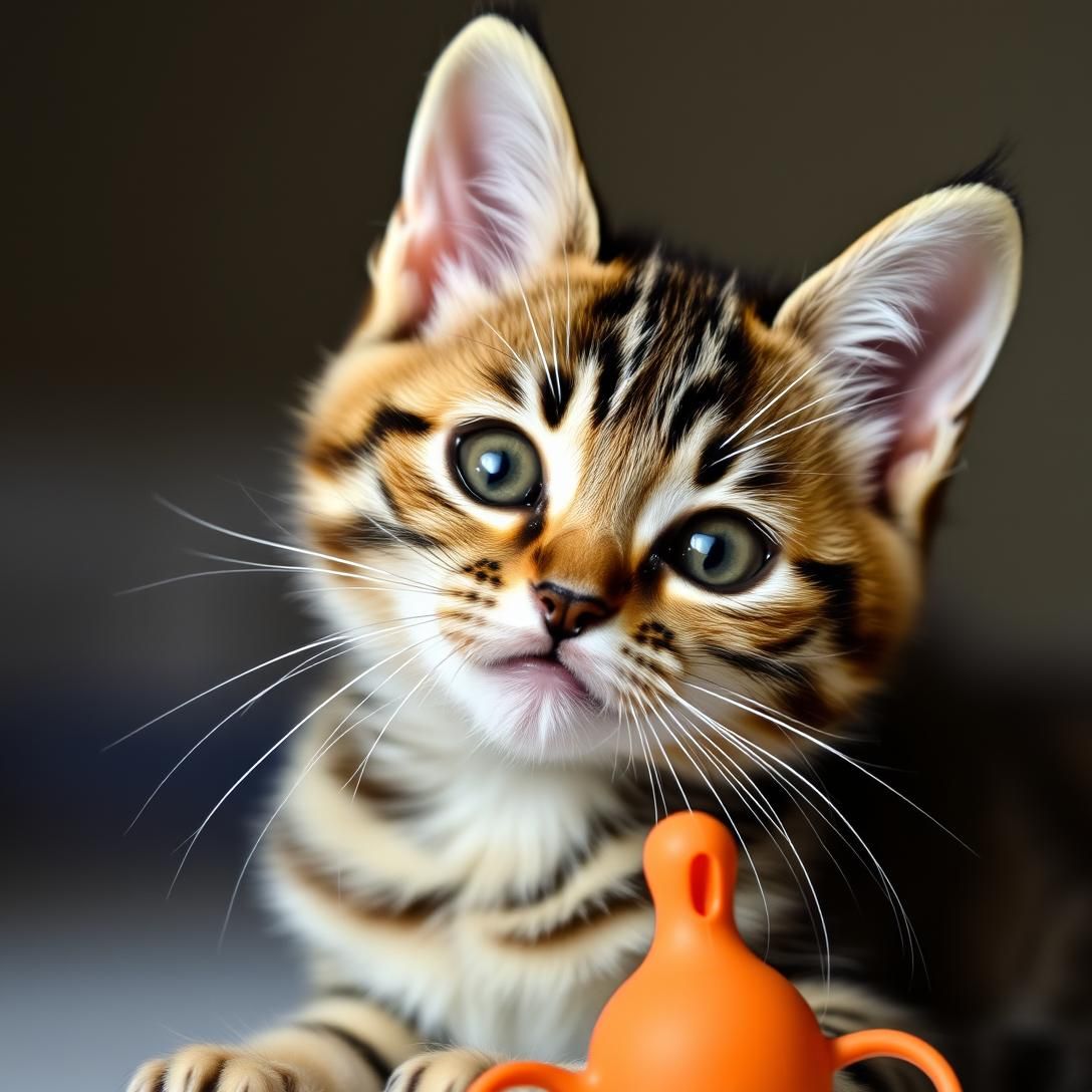 Kitten's Fluffy Ear Flop Moment