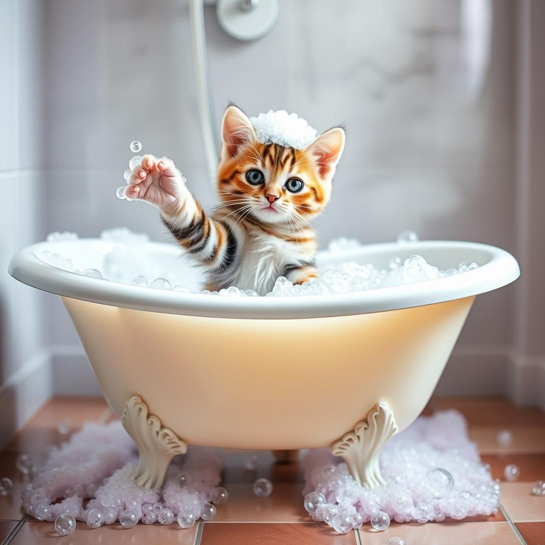 Tiny Kitten's Bubble Bath Ballet Extravaganza