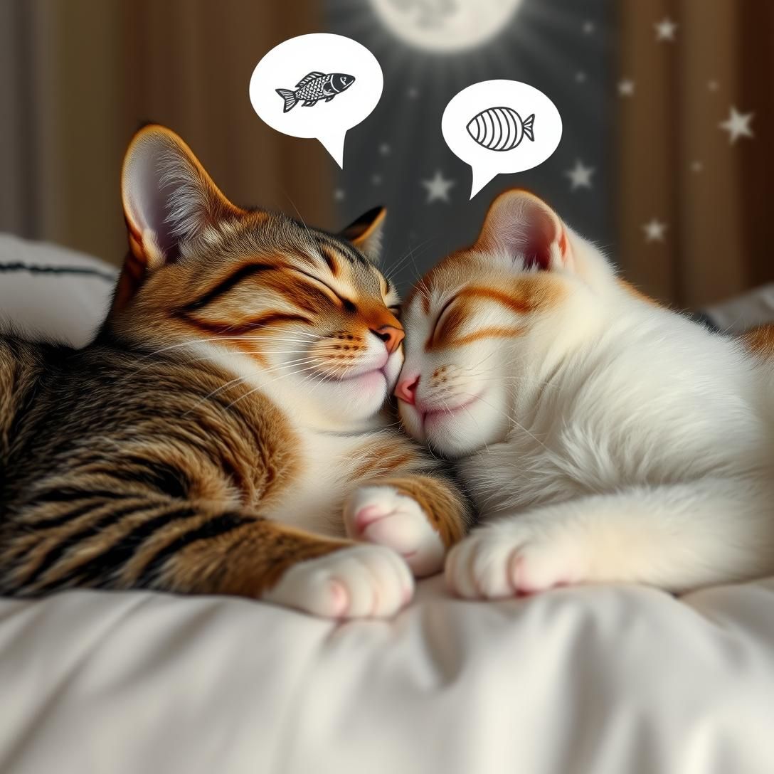 Tabby-White Cat Nap's Whispered Dream Secrets