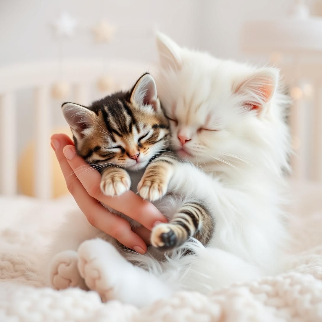 Persian Mom's Gentle Lullaby Paw Rock