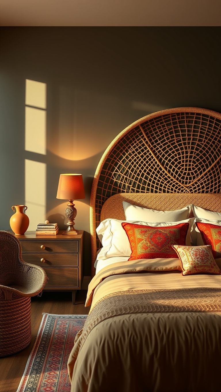 Vintage Rattan Revival Bedroom – 70s Glam Meets 2026 15M+!