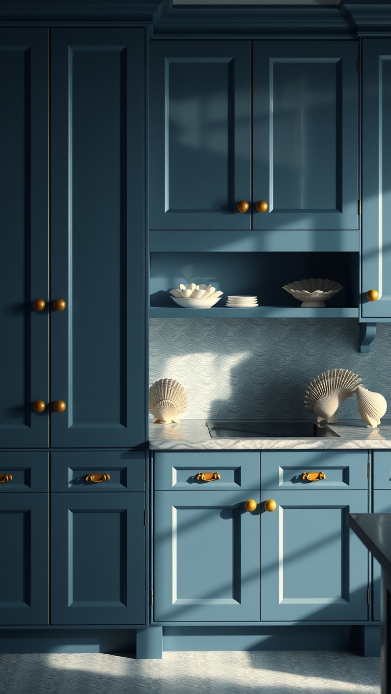 Smoky Blue Drench Kitchen Ocean Calm – Moody Masterpiece 16M Viral!
