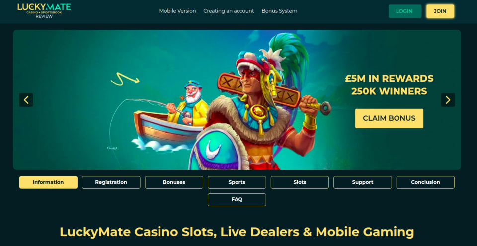 Lucky Mate Casino Review: 50 Spins, Sports And Live Tables