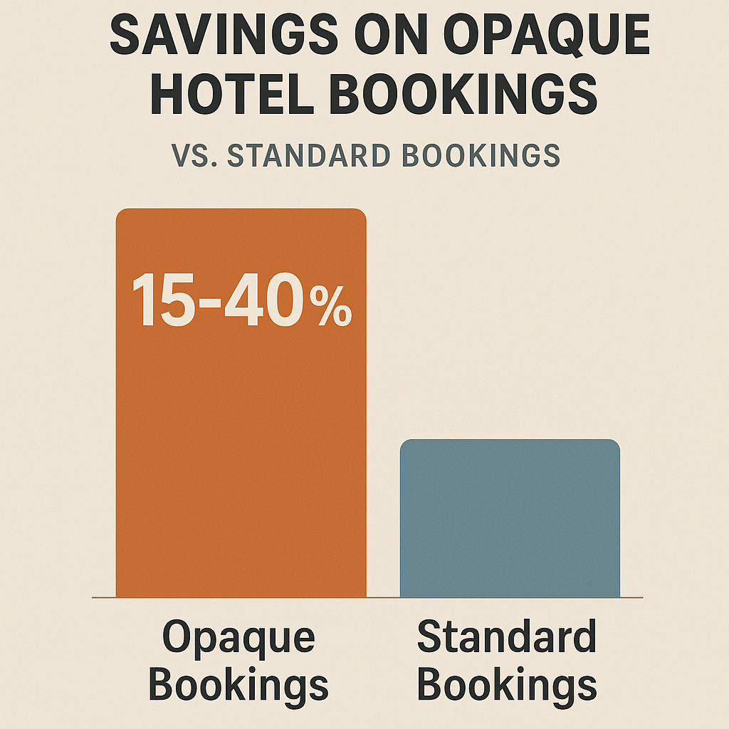 Comparison chart of opaque vs standard hotel booking prices