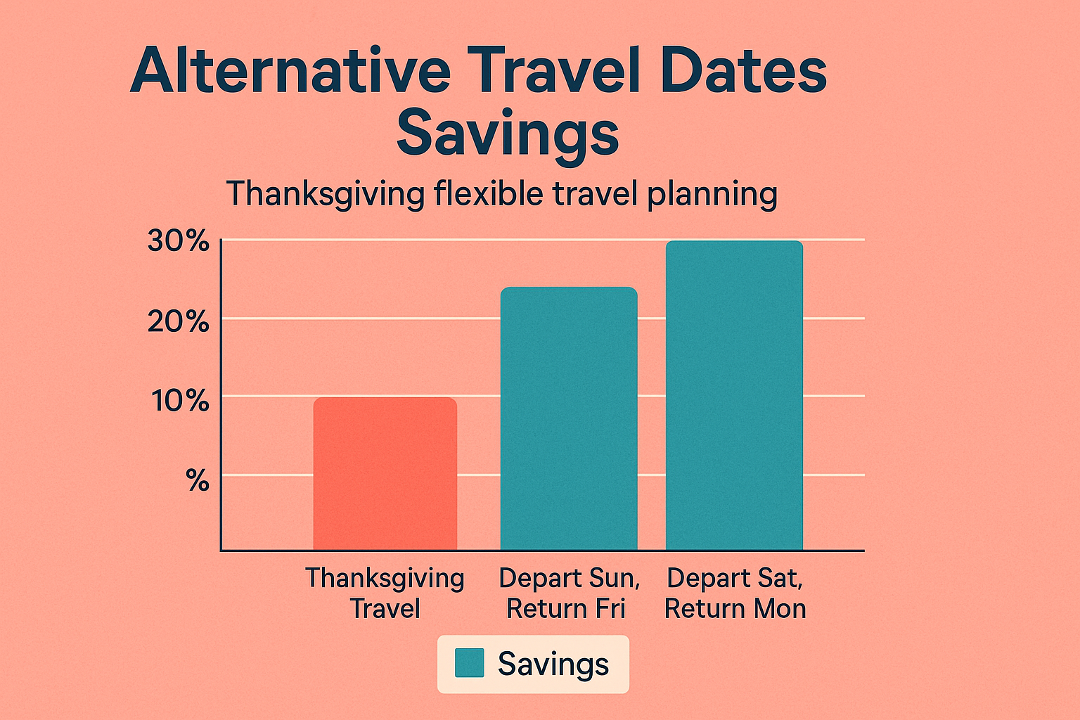 Line chart showing airfare price fluctuations around Thanksgiving travel dates