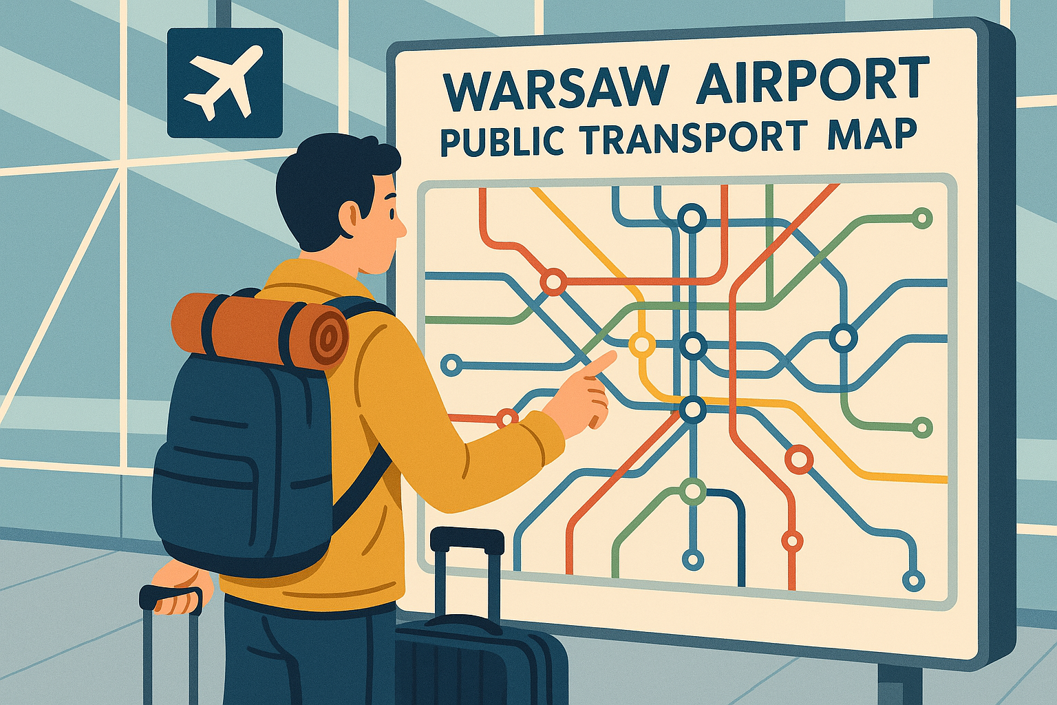 Warsaw Airport Transport Map