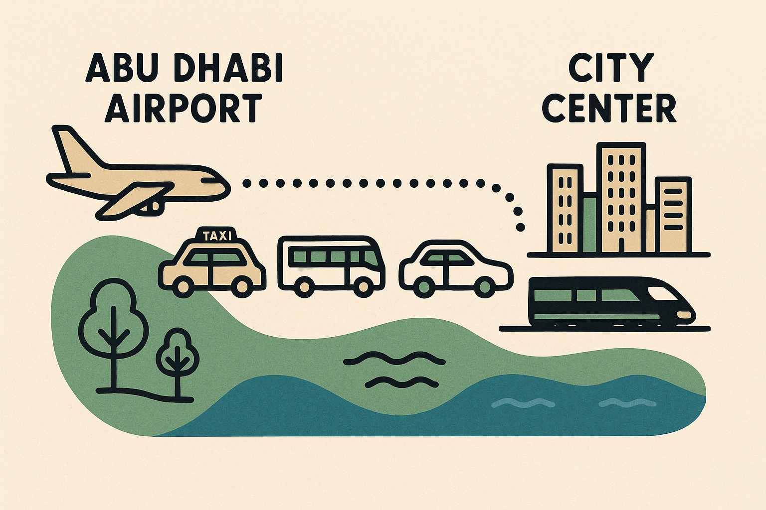 Abu Dhabi airport transport options