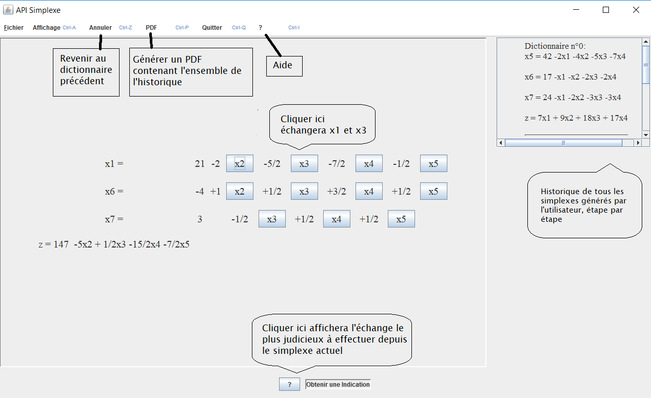 Capture d'écran de l'interface "Simplix" (et oui, c'est pas joli mais ça fonctionne très bien !)