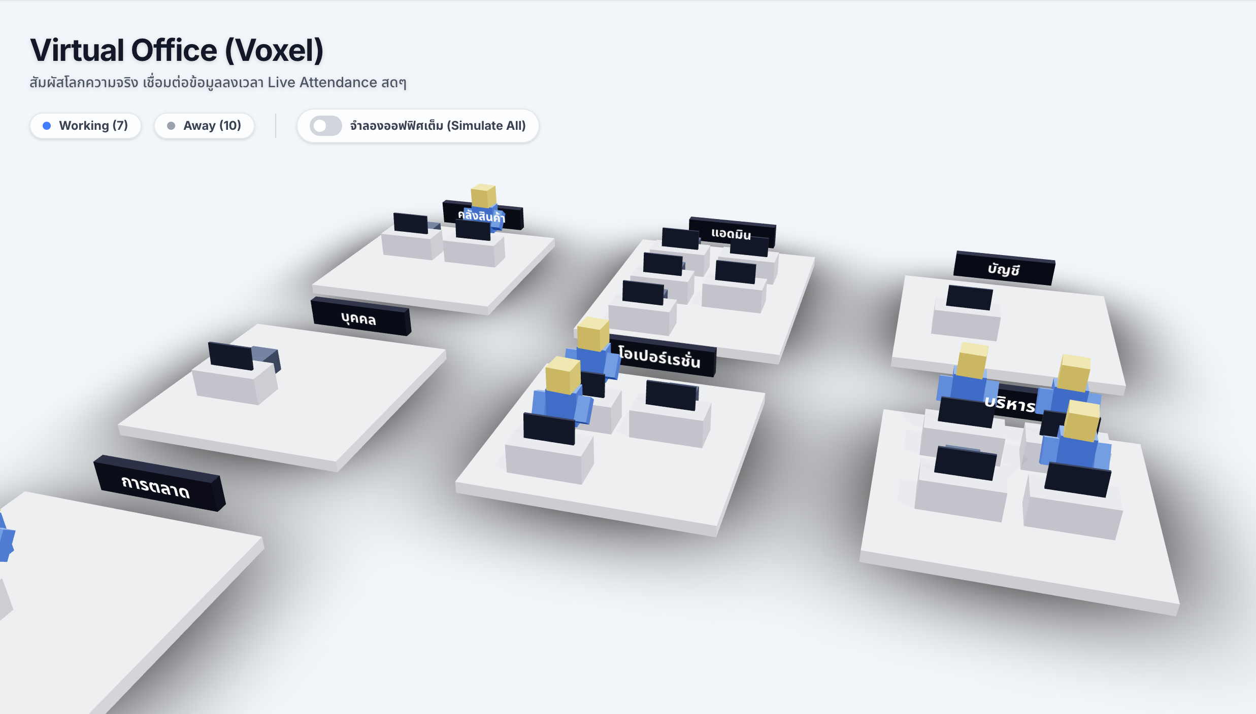 ออฟฟิต 3D ใครมา ไม่มา ทำงานรู้หมด