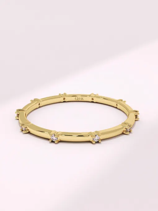 Anello a fascia oro rosa 18kt elegante