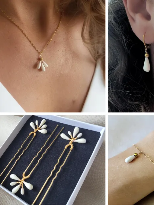 Set coordinato corallo rosso oro giallo 18kt