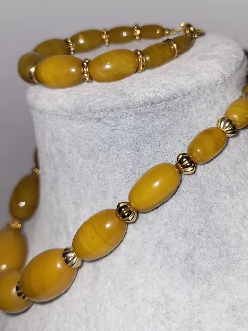 Set collana e orecchini turchese naturale oro bianco 18kt