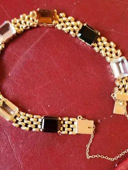 Gioiello stile liberty oro bianco 18kt con corallo rosso firmato Damiani