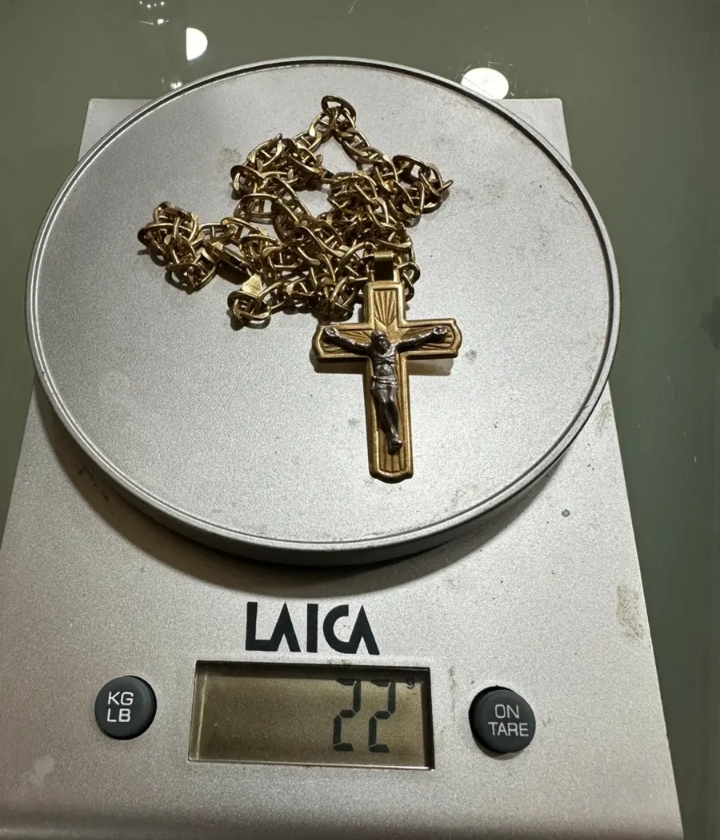 Collana crocefisso doro 18kt