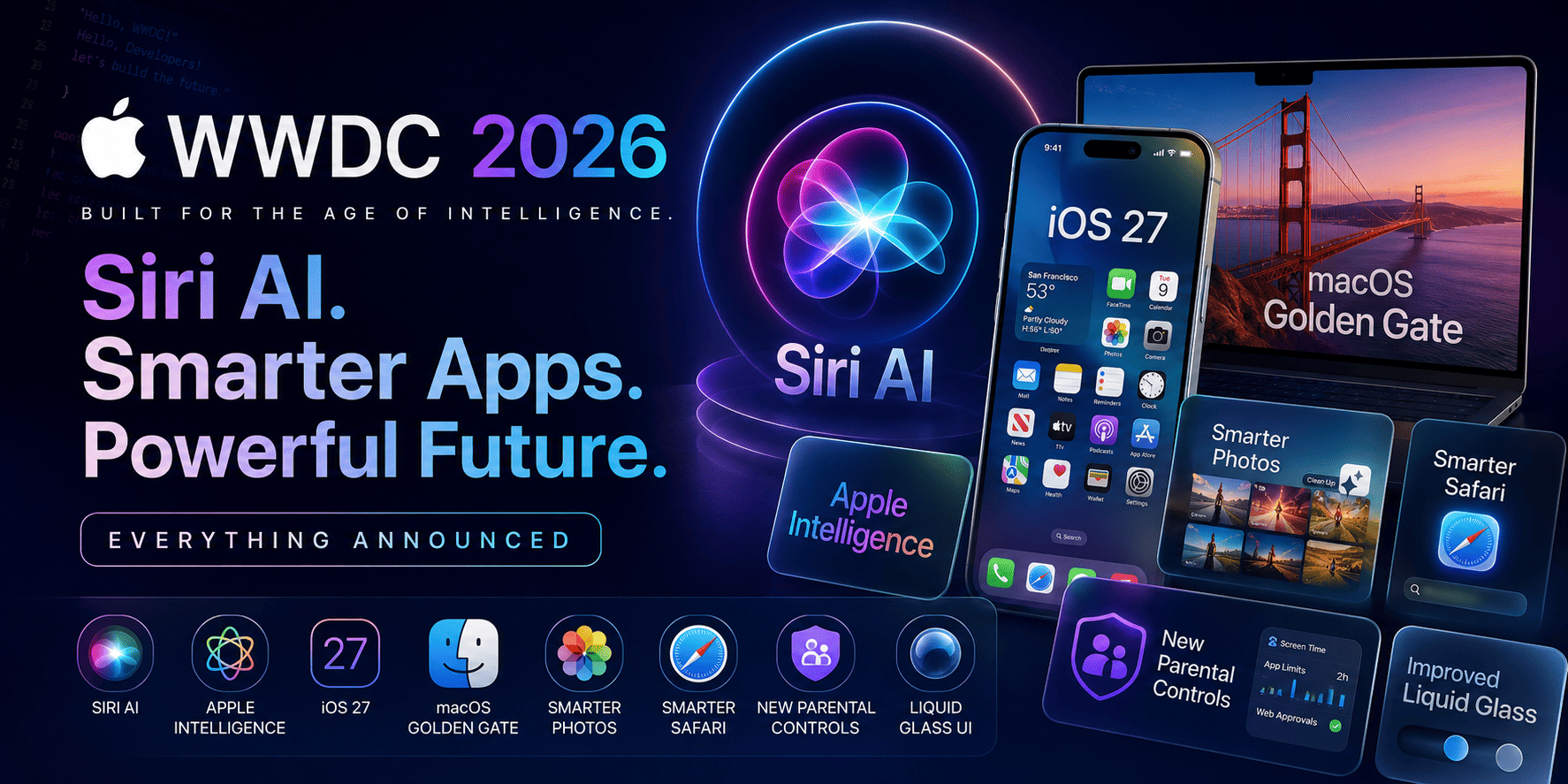 WWDC 2026: Everything Apple Announced - Siri AI, iOS 27, macOS Golden Gate & More