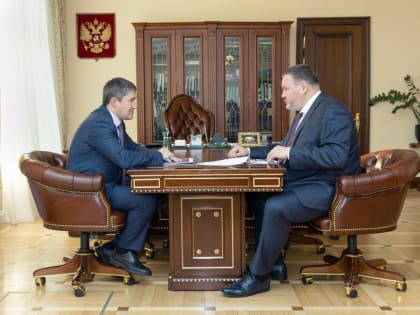 Губернатор Прикамья Дмитрий Махонин встретился с министром труда и соцзащиты РФ Антоном Котяковым
