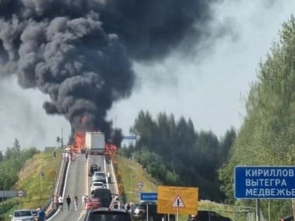Семь машин загорелись после столкновения с грузовиком под Вологдой: есть погибшие и пострадавшие
