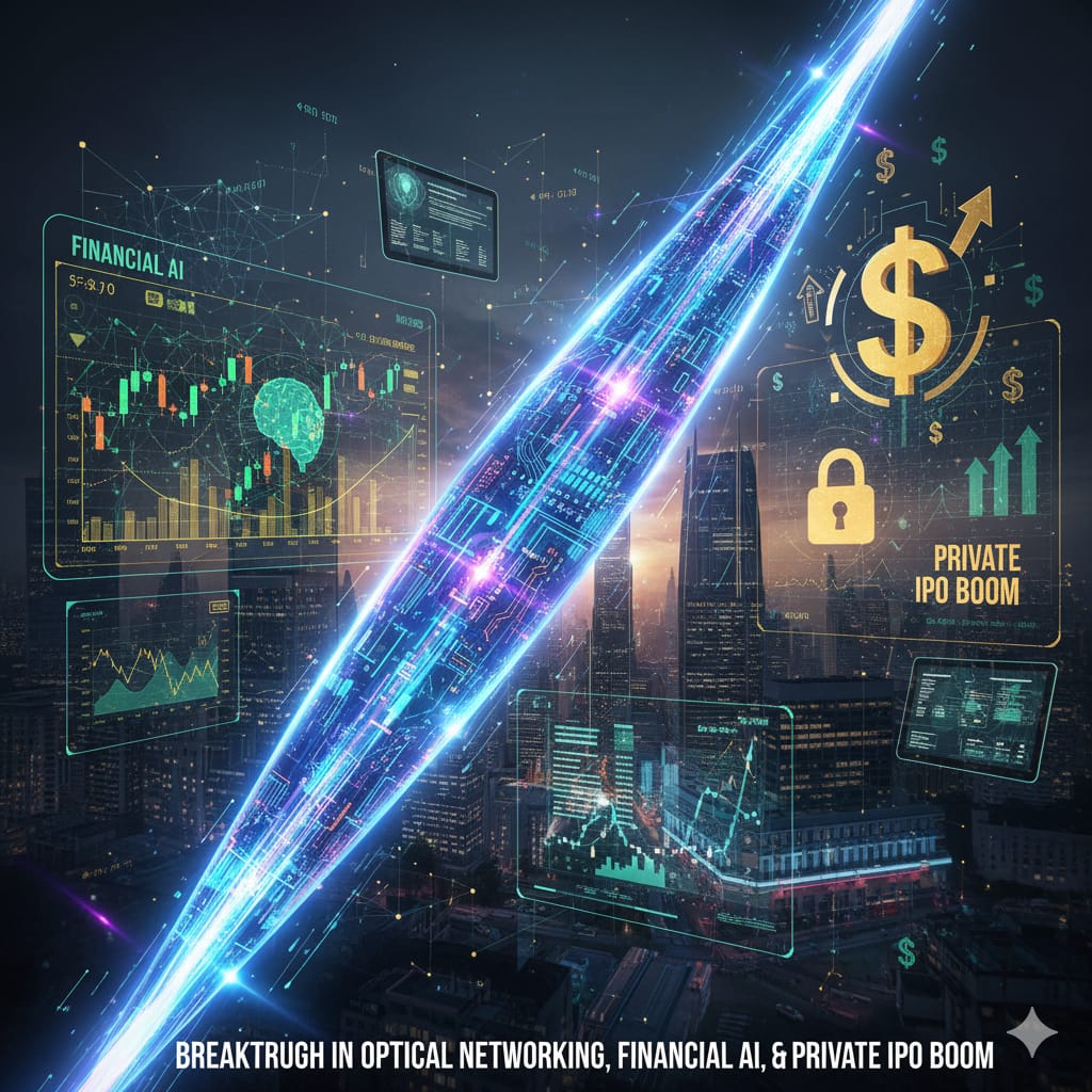 Breakthroughs in Optical Networking, Financial AI Governance, and the Private IPO Boom