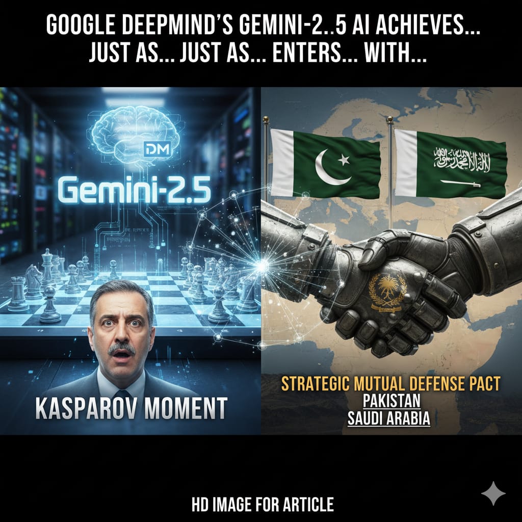 Google DeepMind’s Gemini-2.5 AI Achieves “Kasparov Moment” Just as Pakistan Enters Strategic Mutual Defense Pact with Saudi Arabia